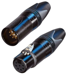 Neutrik NC7MXX-B 7-Pin Male Cable Connector - Black w- Gold Contacts