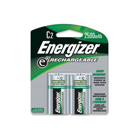 Energizer NH35BP-2 C Size Nickel Metal Hydride Rechargeable Battery -2 Pack