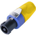 Neutrik NL4FX-4 4 Pole speakON Cable Connector - Yellow Bushing