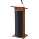 Oklahoma Sound 111PLS 30W Powered Floor Lectern Mahogany