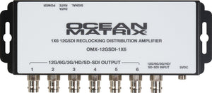 Ocean Matrix 12GSDI-1X6 12G-SDI Reclocking 1x6 Distribution Amplifier