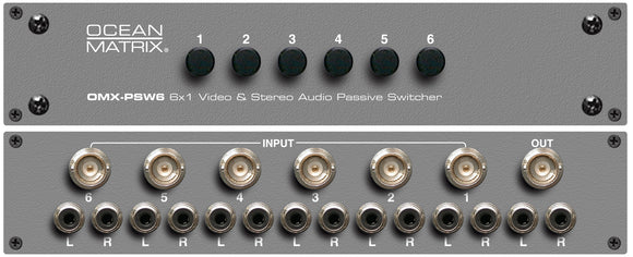 Ocean Matrix OMX-PSW6 6x1 Passive Video & Stereo Audio Switcher