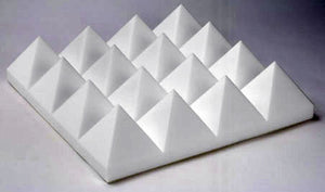 Pinta Acoustic SONEX Pyramids 24 x 24 x 2 Inch Thick Box of 14 White