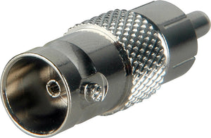 TecNec P-BF RCA Male to 75 Ohm BNC Female Video Adapter RCA-BNC