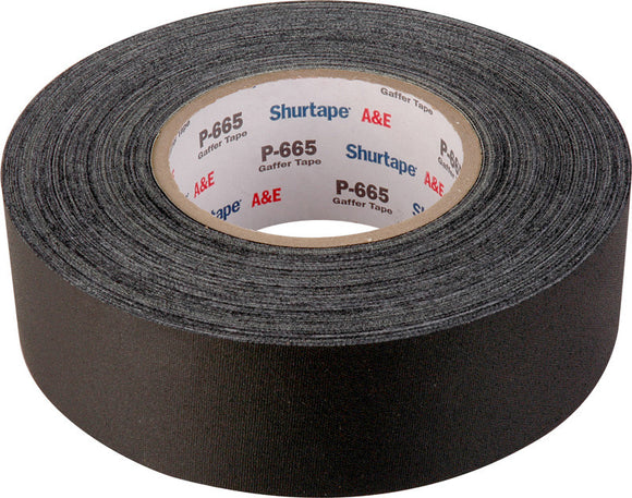 Permacel 2In Wide Black Cloth Tape 60 yards P665