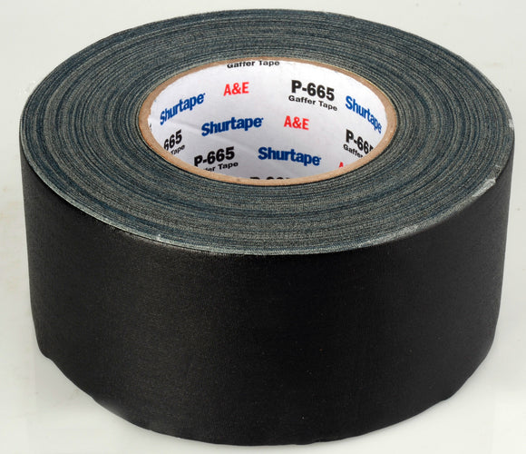 Permacel 3 Inch Wide Black Gaffers Cloth Tape 55 yards