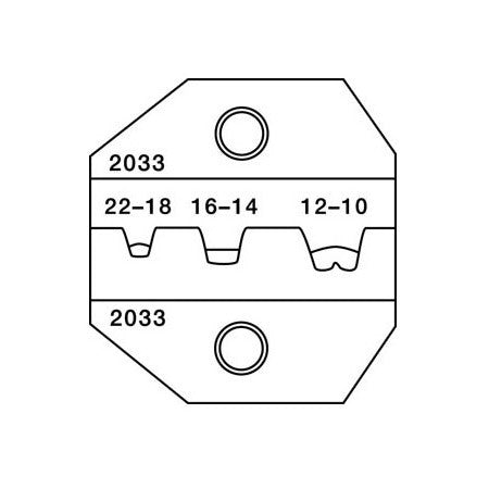 Paladin 2033 Die for CrimpALL/8000 & 1300 Series Open Barrel Non-Insulated Term.