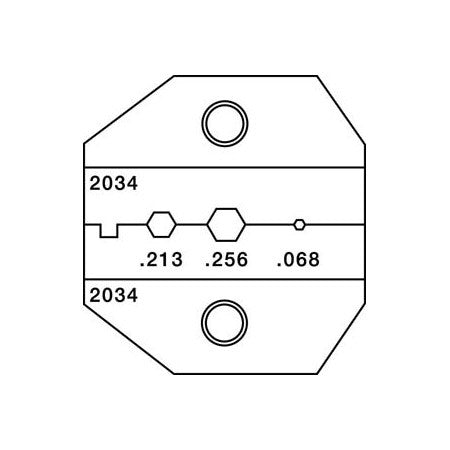 Paladin 2034 Die Set for RG59/58/62AU Coaxial Cable