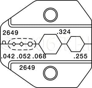 Paladin 2649 HDTV Die for CrimpALL 8000 & 1300 Series Crimpers