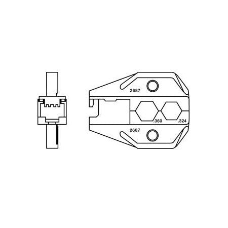 Paladin 2687 RJ45 WE/SS & CATV F Die