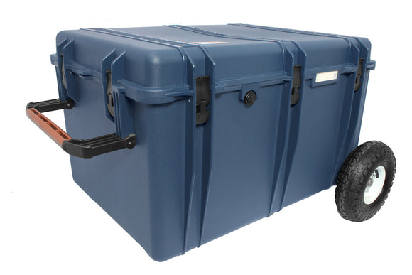 Portabrace PB-2850FORX Hard Case with Off-Road Wheels and Foam Interior - Blue