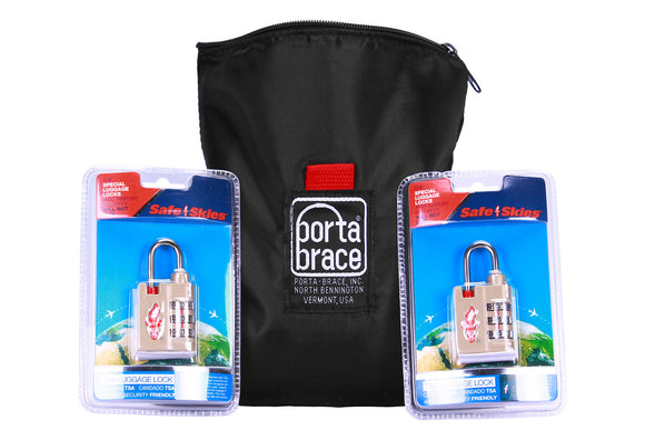 Portabrace TSA-SET Travel Set with TSA Lock & CS-B9 Stuff Sack