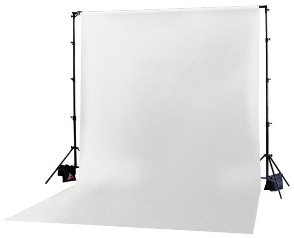 Photoflex DP-MCK002 10 x 20 Ft. White Solid Muslin BackDrop