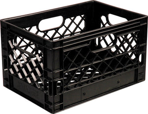 24 Quart Grey Plastic Milk Crate Gray