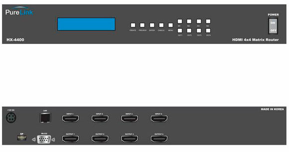 PureLink HX-4400 4x4 v1.4 3D HDMI  Integrated Matrix Router