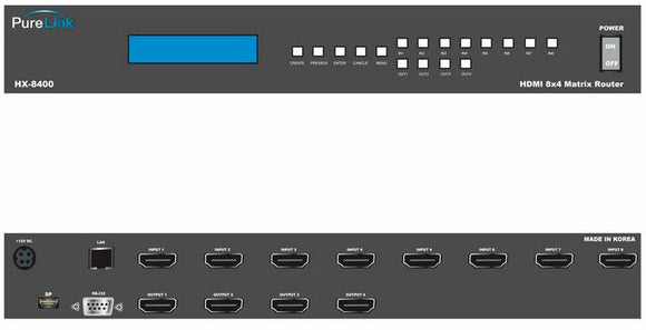 PureLink HX-8400 8x4 v1.4 3D HDMI  Integrated Matrix Router