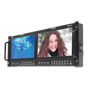 Postium PRM-902F Dual 9 Inch 3G/HD/SD-SDI & HDMI LCD Rackmount Monitors with PIP & HDMI-to-SDI & SDI-to-HDMI Converter