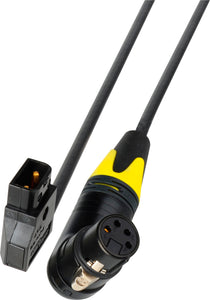 Connectronics 10Ft Powertap F to Right Angle Neutrik 4-Pin XLRF Cable