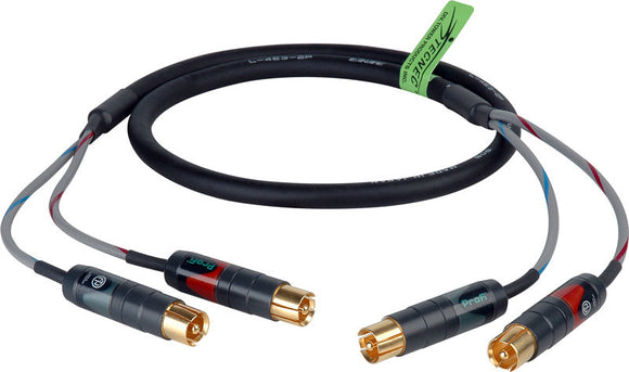 Professional Neutrik Profi 2 RCA to 2 RCA Male Patching Audio Cable 3FT