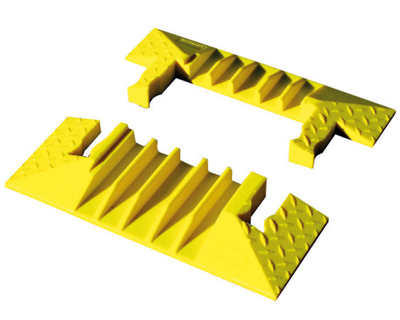 Checkers Heavy Duty 5-Channel End Caps - PAIR - Yellow