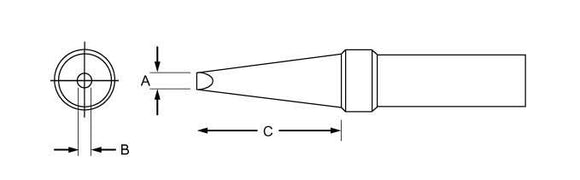 Weller Soldering Tip for TC201 800 Degree Single Flat .062in x .62