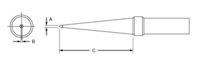 Weller PTL-7 Long Screwdriver Solder Tip - 700F .078in x 1in