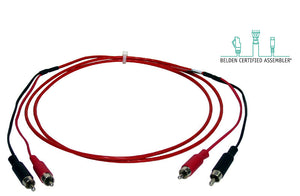 TecNec Plenum RCA Cable Assemblies Dual Male To Male 10FT