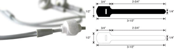 Rip-Tie Rip-Tie Mini Fuzzy Zip Tie Cable Wrap 3.5 In Long x 0.25 In Wide 7 Pack White