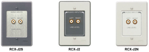 RDL RCX-J2 Dual RCA Input Wall Plate Assembly - Terminal Block