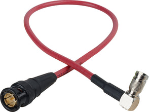 Laird Red One Video 3G SDI DIN RA 1.0/2.3 to BNC Adapter Cable - 1 Foot - Red