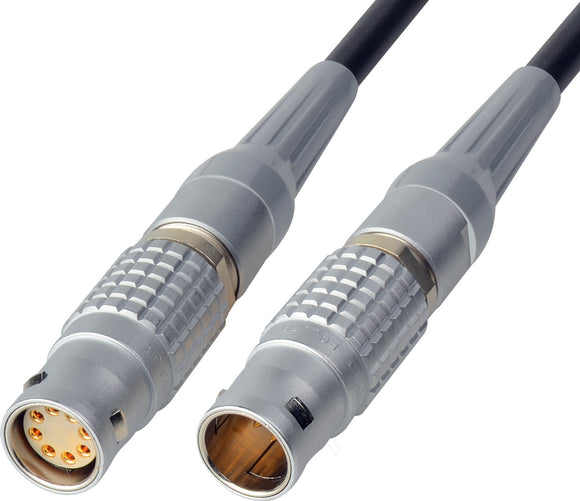 Power Cable 12V/24V DC - Lemo 3B-8M to 3B-8F - 1 Foot