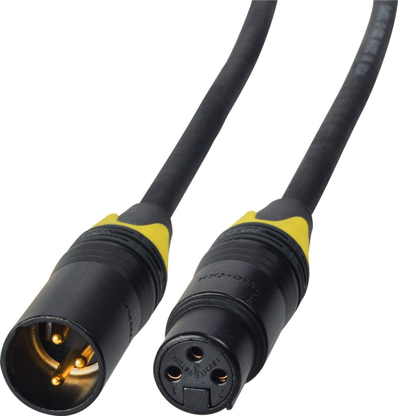 24V DC Power Cable 3-Pin XLR Male to 3-Pin XLR Female - 3 Foot