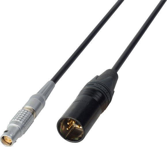 Epic/Scarlet  12V DC Power Cable - Lemo 1B 6-Pin-F to 4-Pin Male XLR - 7 Foot