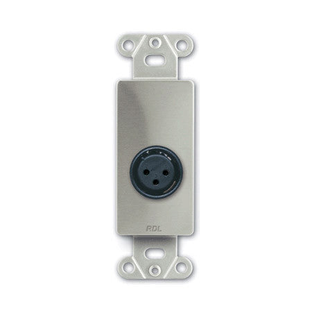 RDL DS-XLR3M XLR 3-pin Male Jack on Decora Wall Plate Solder Type