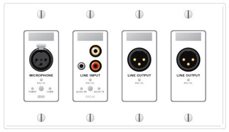 Rane RAD14 XLR Mic In & Mono RCA/3.5 MM Line In 2 XLR Line Out - White