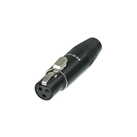 REAN RT3FC-B REAN TINY 3-Pole Female Black/Gold XLR Cable Connector