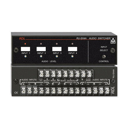 RDL RU-SX4A Balanced Audio Switcher - 4x1