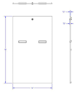 Chief NG1S4433 G1 Side Panels for G1 Series Racks - 44U - 33in Deep