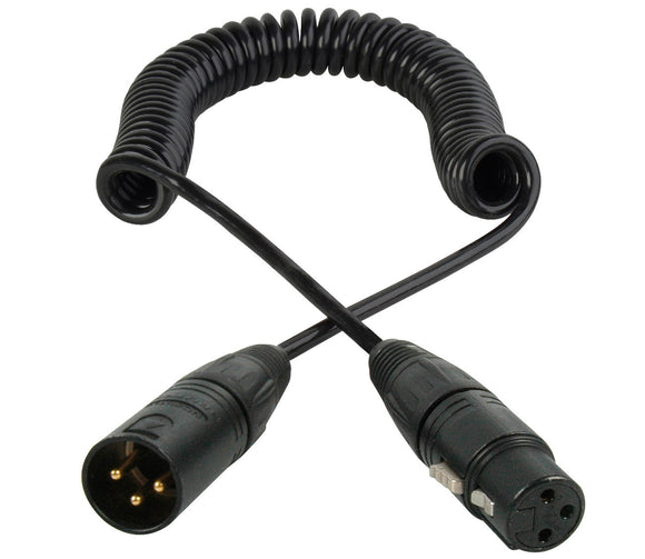 TecNec XLR Female to XLR Male Coiled ENG Microphone Cable