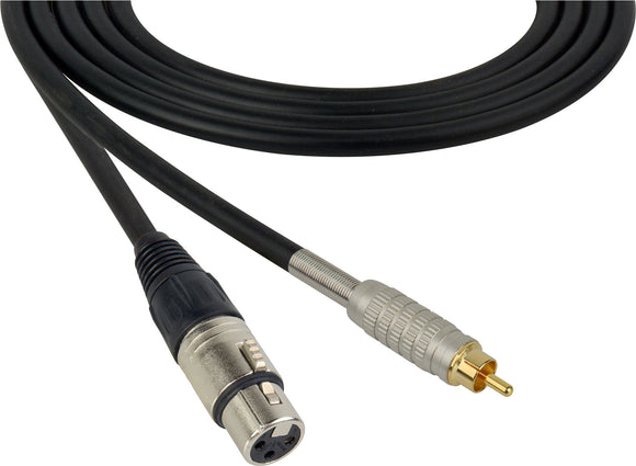 Canare Star-Quad Microphone Cable XLR Female to RCA Male 3FT (Multiple Colors)