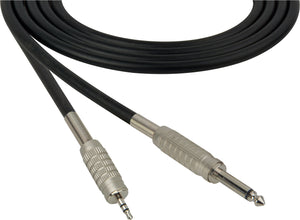 Canare Star-Quad Microphone Cable 1/4" TS Male to 3.5mm TRS Male 25FT (Multiple Colors)