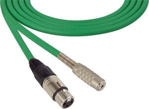 Canare Star-Quad Cable XLR Female to 3.5mm TRS Female 6 Foot - Green