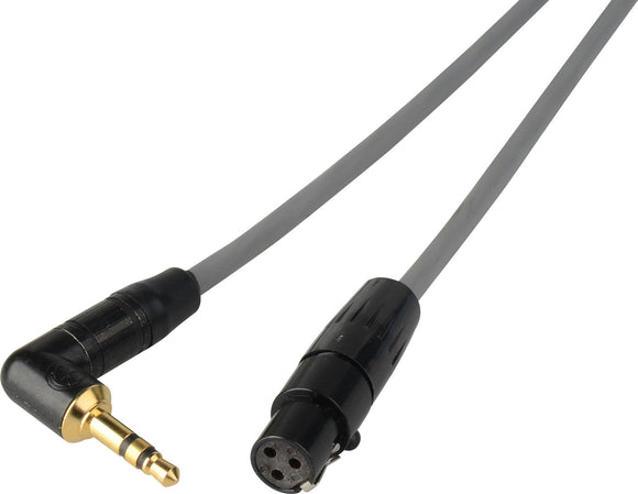 Sound Devices Right Angle 3.5mm Plug to 3-Pin Mini-XLR TA3F Link Cable - 1 Foot