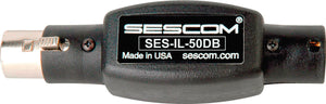 Sescom SES-IL-50DB XLR Male to XLR Female In Line Attenuator - 50db