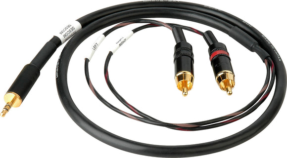 Sescom SES-IPOD-RCA03 3.5mm Mini Stereo Plug to Dual RCA Male Plugs 3 Feet