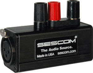 Sescom SES-MKP-21 Pro Female XLR 3 Binding Post Line Tap Adapter