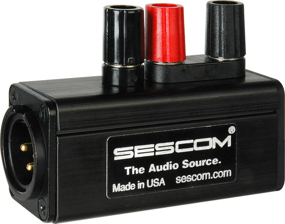 Sescom SES-MKP-23 Pro Male XLR 3 Binding Post Line Tap Adapter