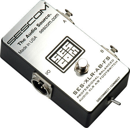 Sescom SES-XLR-AB-FS Balanced XLR A/B Passive Foot Switch with Disconnect/Mute