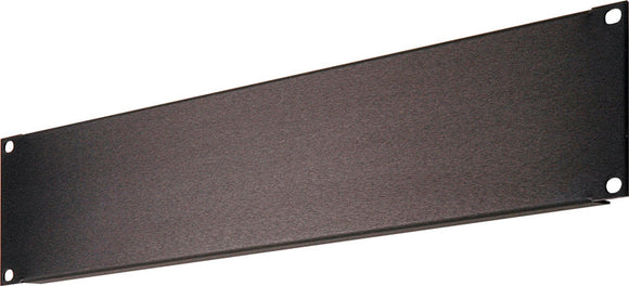 1 RU Black Anodized Aluminum Blank Rack Panel