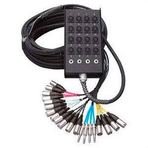 RapcoHorizon 20-Channel 16x4 Signal Series Fan to Box Snake with 1/4in Returns 175FT